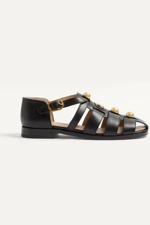 VALENTINO GARAVANI SANDALIAS DE PESCADOR VLOGO SIGNATURE DE CUERO DE BECERRO CON TACÓN DE 20 MM Mujer 35.5
