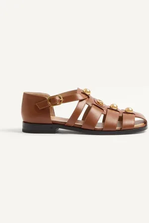VALENTINO GARAVANI SANDALIAS DE PESCADOR VLOGO SIGNATURE DE CUERO DE BECERRO CON TACÓN DE 20 MM Mujer 36.5