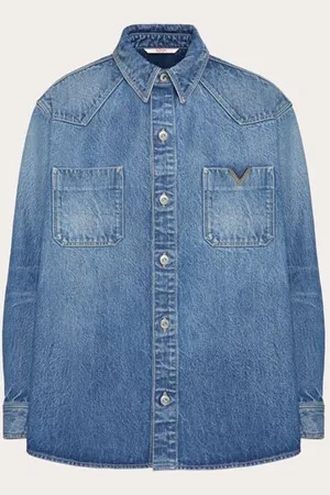 VALENTINO CAMISA DE CON DETALLE DE V METÁLICA Hombre 48
