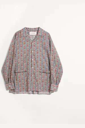 VALENTINO CAMISA TIPO PIJAMA DE MUSELINA DE ALGODÓN CON ESTAMPADO VOYAGE IMAGINAIRE Hombre L