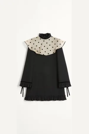 VALENTINO VESTIDO CORTO DE CREPE COUTURE Mujer 36