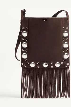 VALENTINO GARAVANI BOLSO DE HOMBRO GARAVANI NELLCÔTE DE GAMUZA CON FLECOS Mujer UNI