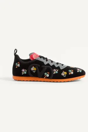 VALENTINO GARAVANI ZAPATILLA CHROMATHON DE TERCIOPELO CON BORDADO FLORAL Mujer 36.5