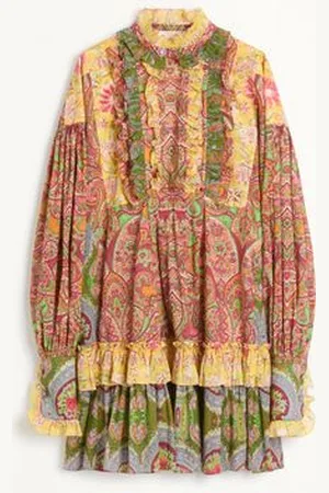 VALENTINO VESTIDO CORTO DE VOYAGE IMAGINAIRE CASHMERE MUSLIN Mujer 36