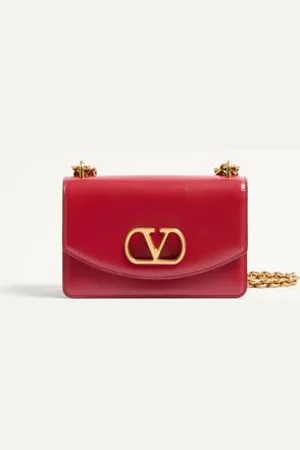 VALENTINO GARAVANI BOLSO PEQUEÑO DE HOMBRO GARAVANI VAIN DE CUERO BRILLOSO DE BECERRO Mujer UNI