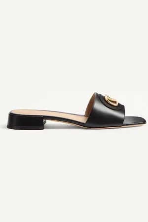 VALENTINO GARAVANI SANDALIA SIN TALÓN VLOGO SIGNATURE DE CUERO DE BECERRO CON TACÓN DE 20 MM Mujer 35.5