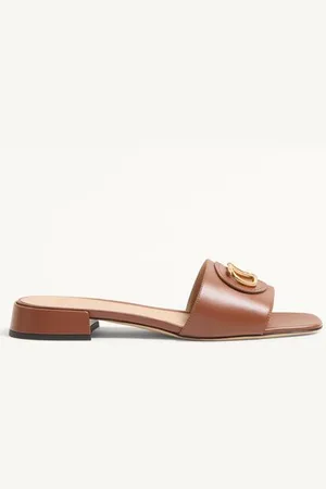 VALENTINO GARAVANI SANDALIA SIN TALÓN VLOGO SIGNATURE DE CUERO DE BECERRO CON TACÓN DE 20 MM Mujer 35.5