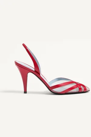 VALENTINO GARAVANI ZAPATOS DE TACÓN IMPUDANCE EN PIEL DE CABRITILLA Y MALLA DE 90 MM Mujer 35.5