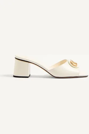 VALENTINO GARAVANI SANDALIA SIN TALÓN VLOGO SIGNATURE DE CUERO DE BECERRO CON TACÓN DE 60 MM Mujer 35.5