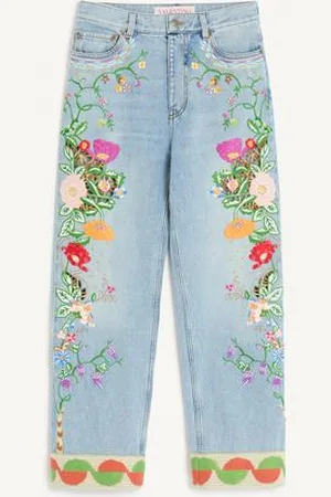 VALENTINO PANTALÓN DE MEZCLILLA CON BORDADO Mujer 24