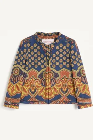 VALENTINO CHAQUETA DE GABARDINA PAISLEY MEDAGLIONI VOYAGE IMAGINAIRE Mujer 36