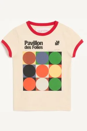 VALENTINO CAMISETA DE TEJIDO DE PUNTO DE ALGODÓN CON ESTAMPADO Mujer L