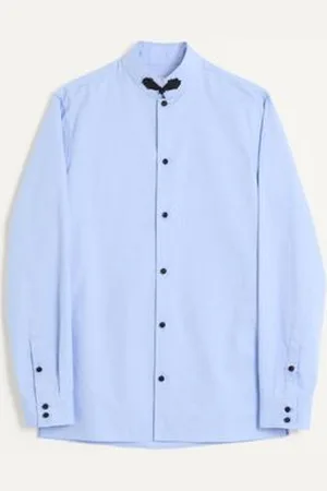 VALENTINO CAMISA OXFORD DE ALGODÓN CON ALAMARES Hombre 40