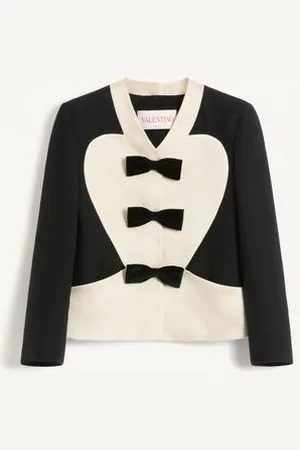 VALENTINO CHAQUETA DE CREPE COUTURE CON LAZOS Mujer 36