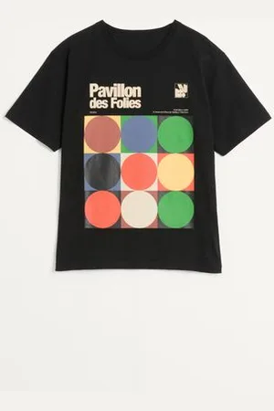 VALENTINO CAMISETA DE ALGODÓN CON ESTAMPADO PAVILLON DES FOLIES Hombre L