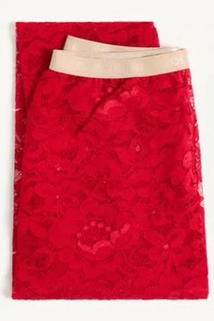VALENTINO PANTIMEDIAS DE ENCAJE REBRODÉ Mujer L/X