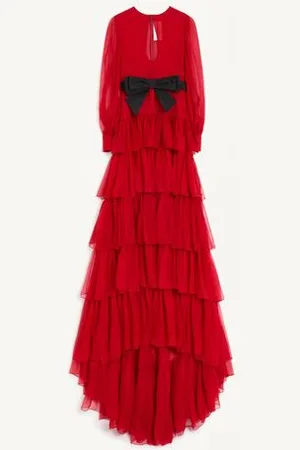 VALENTINO VESTIDO LARGO DE CHIFFON Mujer 36