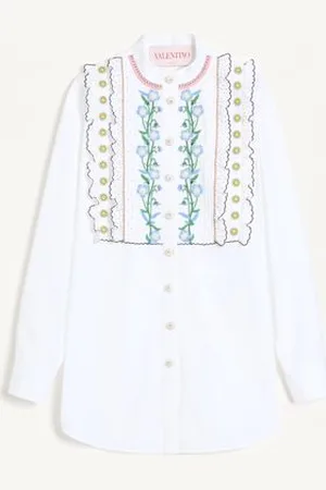 VALENTINO CAMISA BORDADA COTTON POPELINE Mujer 36