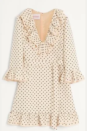 VALENTINO VESTIDO CORTO DE CREPE COUTURE CON ESTAMPADO PLUSDEPOIS Mujer 36