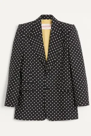 VALENTINO CHAQUETA DE SEDA SHANTUNG CON BOTONERA SENCILLA Y ESTAMPADO PLUSDEPOIS Hombre 44