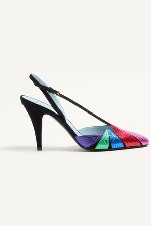VALENTINO GARAVANI ZAPATOS DE TACÓN FOLIEFOLIAGE DE GAMUZA DE 90 MM Mujer 35.5