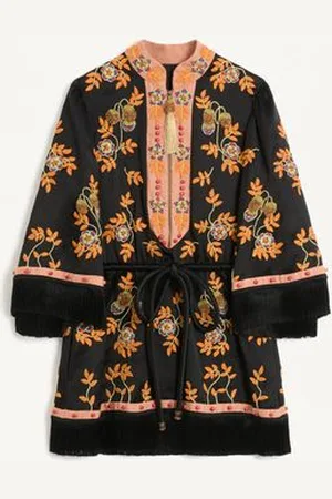 VALENTINO VESTIDO CORTO DE WASHED DOBLE DUCHESSE BORDADO Mujer 38