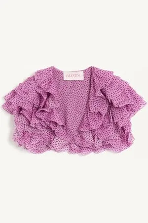 VALENTINO CHAQUETA DE ORGANZA CON ESTAMPADO PLUSDEPOIS Mujer 38