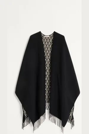 VALENTINO GARAVANI PONCHO TOUTE LA V DE LANA, SEDA Y CACHEMIRA Mujer UNI