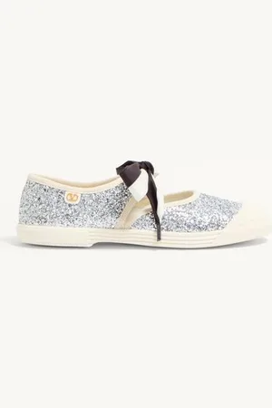 VALENTINO GARAVANI ZAPATILLAS BALLERINAS BAY BY BAY EN TELA CON PURPURINA Mujer 35