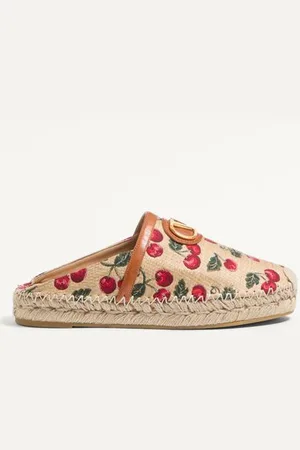 VALENTINO GARAVANI ZAPATOS BAJOS SIN TALÓN CON VLOGO SIGNATURE CON MOTIVO CHERRYFIC DE 25 MM Mujer 35