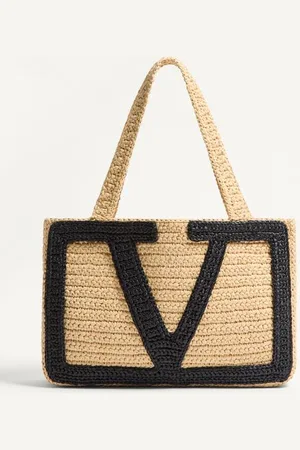 VALENTINO GARAVANI BOLSO DE COMPRAS MEDIANO GARAVANI VIVA SUPERSTAR DE RAFIA Mujer UNI