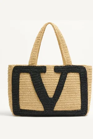 VALENTINO GARAVANI BOLSO DE COMPRAS GRANDE GARAVANI VIVA SUPERSTAR DE RAFIA Mujer UNI