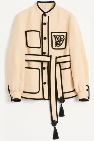 VALENTINO CHAQUETA DE LONA DE SEDA Y YUTE CON BORDADO VG Hombre 46
