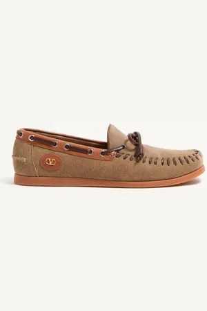 VALENTINO GARAVANI ZAPATO NÁUTICO PALM AVENUE DE CUERO SEMIACABADO Hombre 39.5