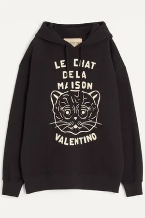 VALENTINO SUDADERA DE ALGODÓN CON PARCHE CHAT DE LA MAISON Hombre 3XL