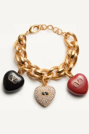 VALENTINO GARAVANI PULSERA COEUR ROYAL DE METAL ESMALTADO Y CRISTALES SWAROVSKI® Mujer M