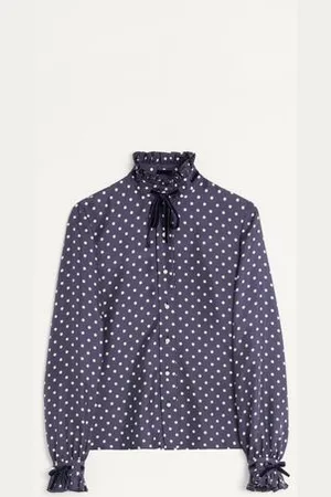 VALENTINO CAMISA DE SARGA CON ESTAMPADO PLUS DE POIS Mujer 36