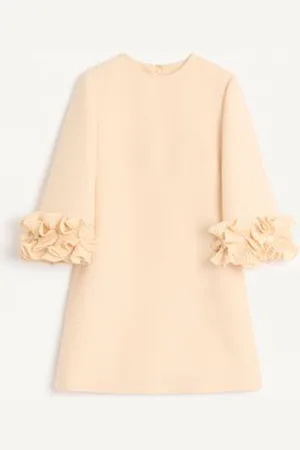 VALENTINO VESTIDO CORTO DE CREPE COUTURE Mujer 36