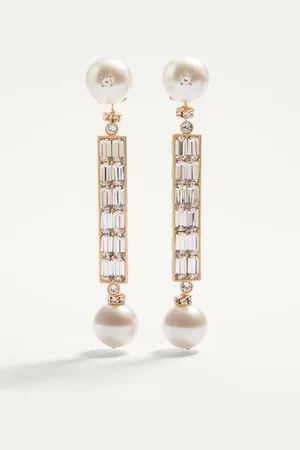 VALENTINO GARAVANI ARETES SAN FIN DE METAL CON CRISTALES Y PERLAS SWAROVSKI® Mujer UNI