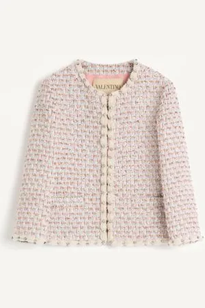 VALENTINO CHAQUETA BORDADA DE RIBBON TWEED Mujer 36