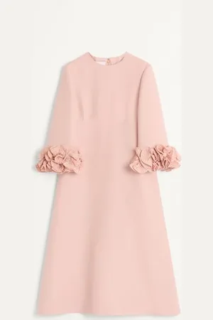VALENTINO VESTIDO MIDI DE CREPE COUTURE Mujer 36