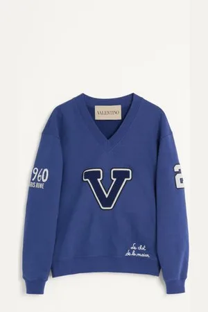 VALENTINO SUDADERA DE ALGODÓN CON BORDADO Mujer L