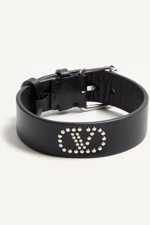 VALENTINO GARAVANI PULSERA GARAVANI DE CUERO Y METAL CON EL VLOGO SIGNATURE Hombre UNI