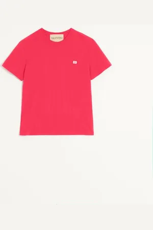 VALENTINO CAMISETA DE ALGODÓN CON PARCHE DEL VLOGO Hombre L