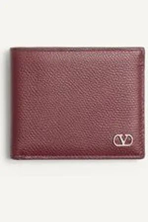 VALENTINO GARAVANI BILLETERA GARAVANI VLOGO SIGNATURE DE CUERO GRANEADO DE BECERRO Hombre UNI