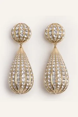 VALENTINO GARAVANI ARETES POETIQUE DES GOUTTES DE METAL Y CRISTALES SWAROVSKI® Mujer UNI