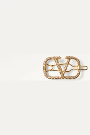 VALENTINO GARAVANI ACCESORIO DE METAL CON CRISTALES SWAROVSKI® Y CON EL VLOGO SIGNATURE Mujer UNI