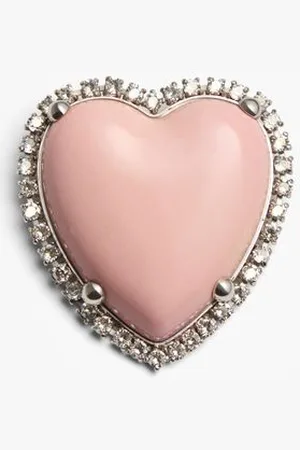VALENTINO GARAVANI BROCHE COEUR HYPERBOLE DE METAL, RESINA Y CRISTALES SWAROVSKI® Mujer UNI