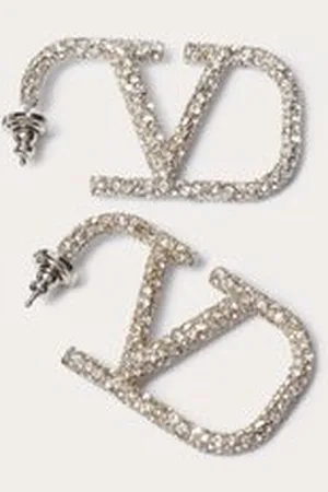VALENTINO GARAVANI PENDIENTES VLOGO SIGNATURE DE METAL Y CRISTALES SWAROVSKI®. Mujer UNI