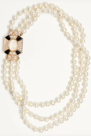 VALENTINO GARAVANI COLLAR PAS PLUS DE METAL, ESMALTE, RESINA, PERLAS Y CRISTALES SWAROVSKI® Mujer UNI